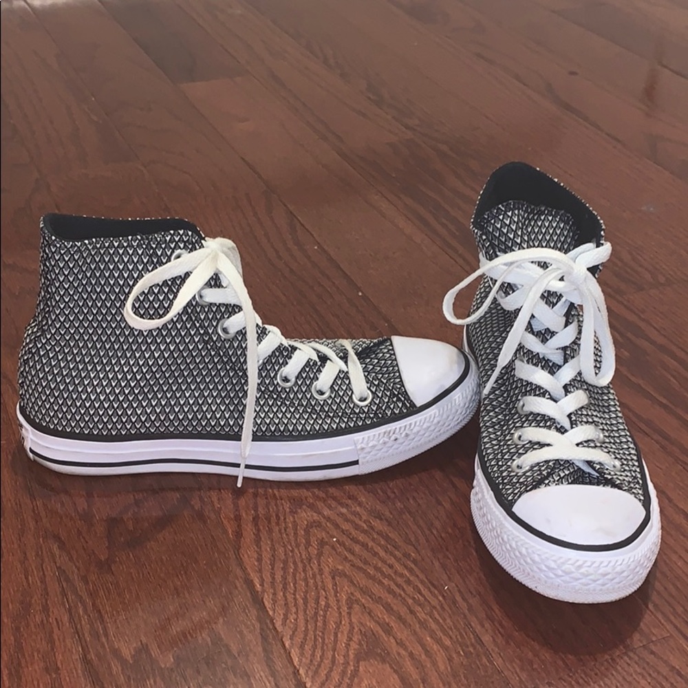 Converse Black and White Snakeskin